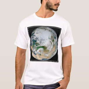 Camiseta Tierra Que Muestra El Ártico, Europa Y Asia.