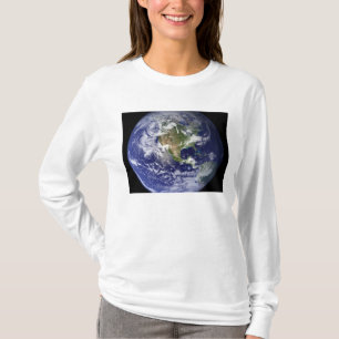 Camiseta Tierra que muestra el hemisferio occidental