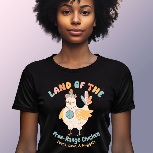 Camiseta Tierra retro de pollo de campo libre
