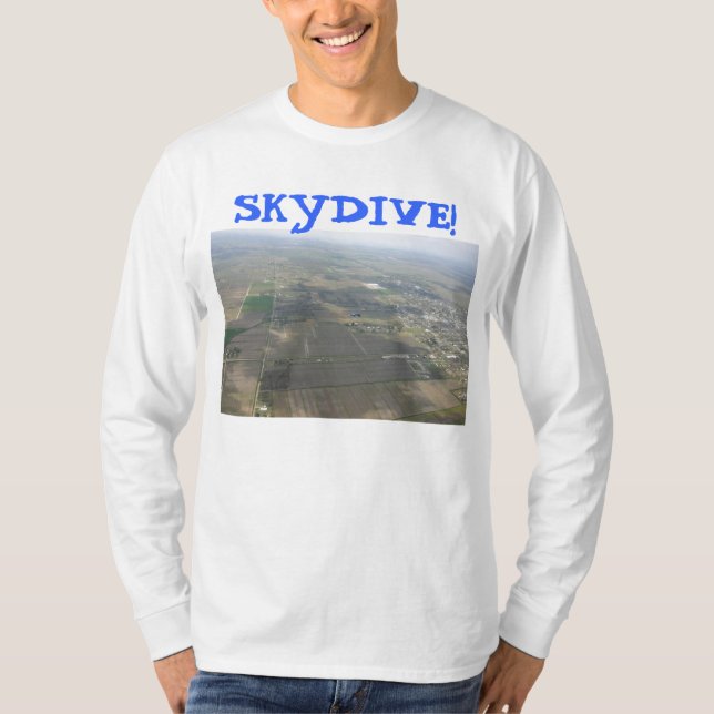Camiseta tierra skydive skydiving del paracaídas (Anverso)
