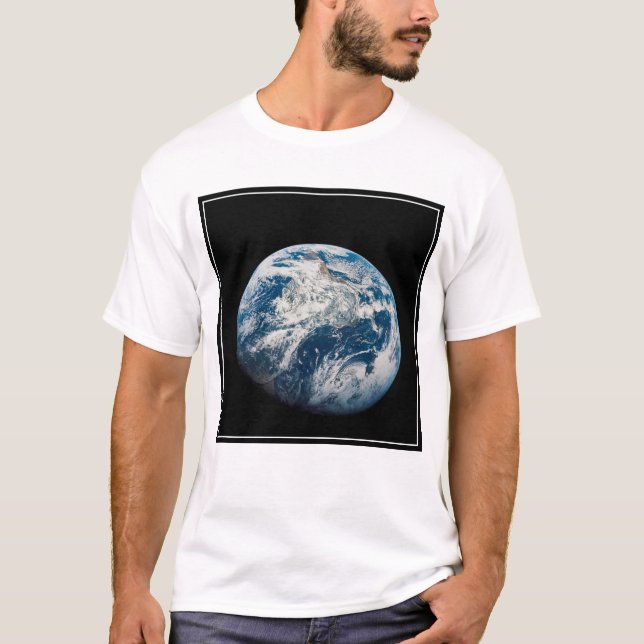 Camiseta Tierra Tomada De La Nave Espacial Aollo 8. (Anverso)