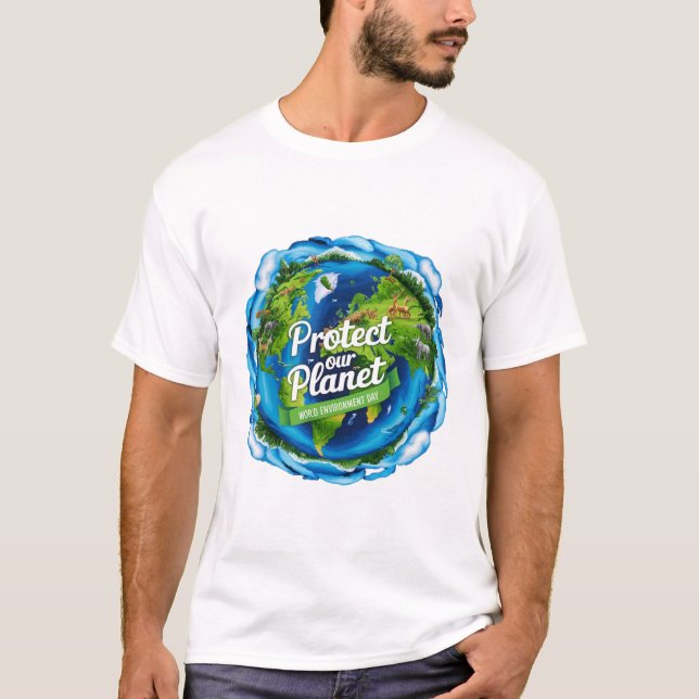 Camiseta Tierra verde, futuro brillante (Anverso)