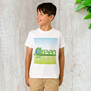 Camiseta Tierra Verde Globo Ecológico Amigable con la Natur
