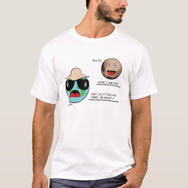 Camiseta Tierra y Plutón - Discusión Divertida (Anverso)