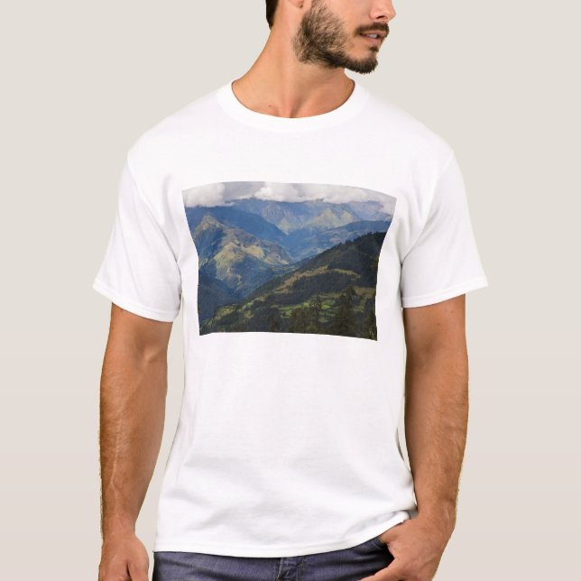 Camiseta Tierras agrícolas y aldeas en los Himalayas (Anverso)