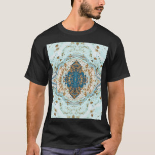 Camiseta Tiffany Gold: Marble de lujo sin soldadura