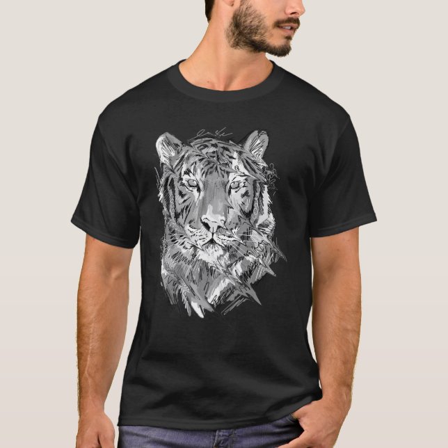 Camiseta Tiger Animal Art Animal Lovers (Anverso)