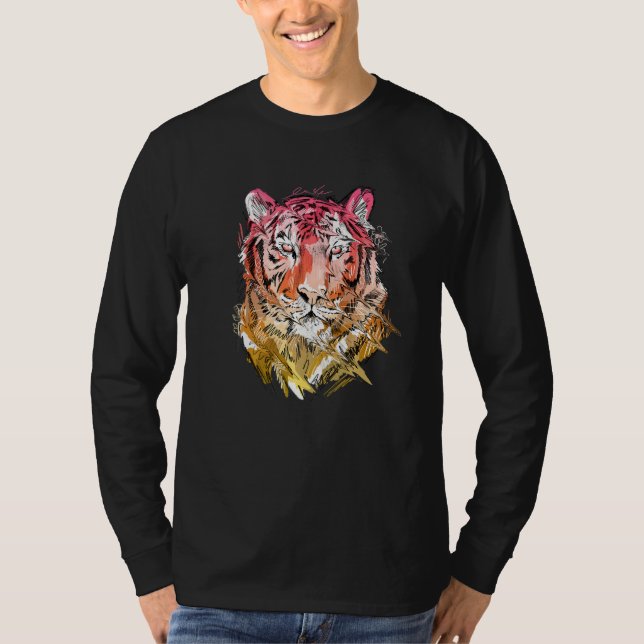 Camiseta Tiger Animal Art Animal Lovers Premium (Anverso)