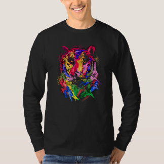 Camiseta Tiger Art Animal Lovers Colourful Premium