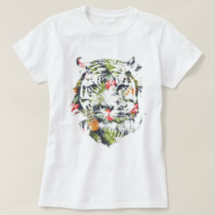 Camiseta TIGER Cute - Patrón Tropical