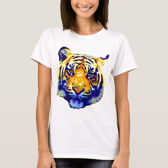 Camiseta Tiger Eyes Pop Art (Anverso)