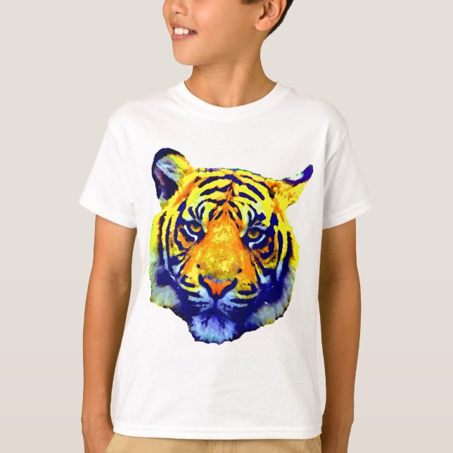 Camiseta Tiger Eyes Pop Art (Anverso)
