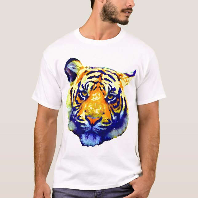 Camiseta Tiger Eyes Pop Art (Anverso)
