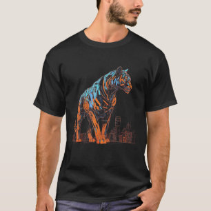 Camiseta Tiger Fantasy Artística Arquitectura Art Animal Mo
