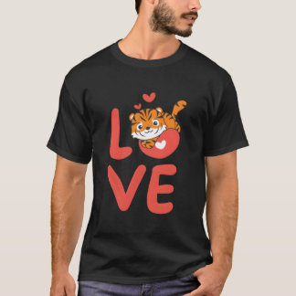Camiseta Tiger For 'S Day Animals With He Love