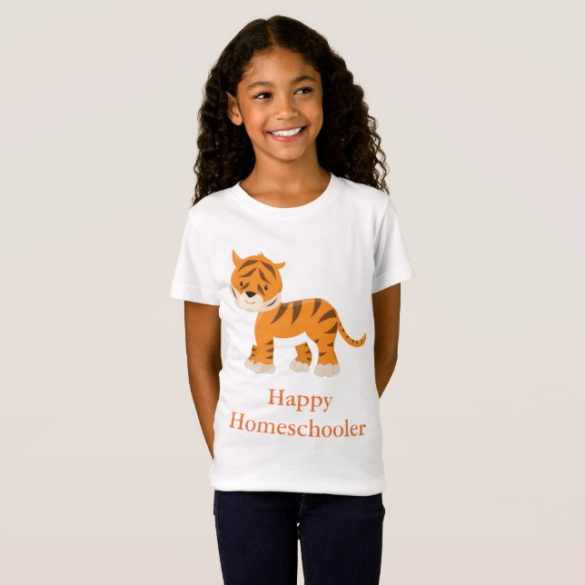 Camiseta Tiger Happy Homeschooler (Anverso completo)