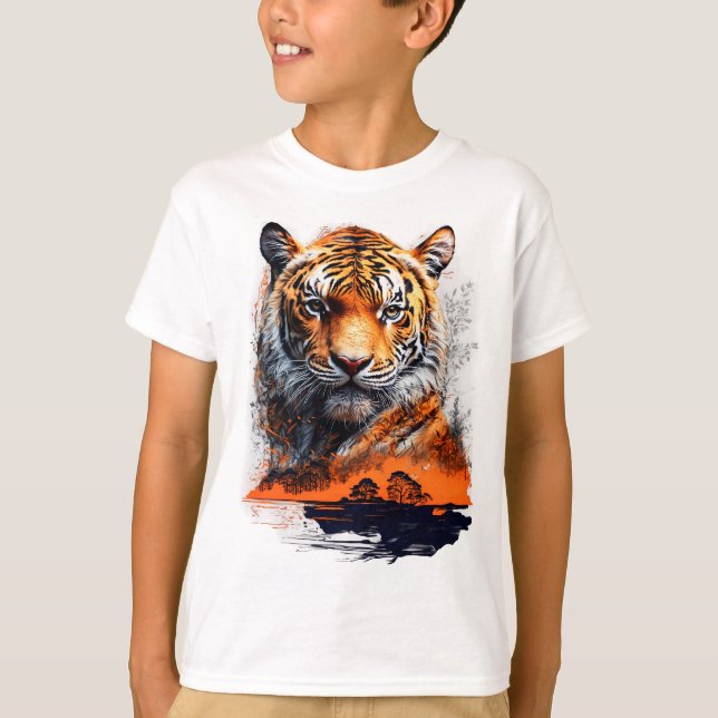 Camiseta Tiger head in the jungle / Tiger Kopf im Dschungel (Anverso)