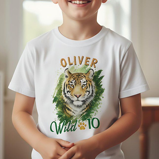 Camiseta Tiger Head Name Birthday Party Guest of Honor (Subido por el creador)