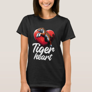 Camiseta Tiger Heart Wild Animal Lover Wildlife Nature Grap