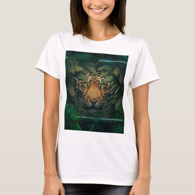 Camiseta Tiger hiding in Foliage                (Anverso)