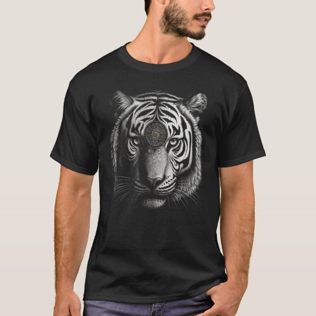 Camiseta Tiger in White - Artwork - Animal Art Tiger (Anverso)