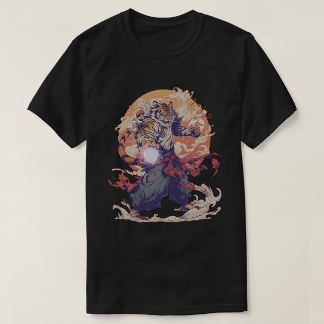 Camiseta Tiger Mage Anime Art (Diseño del anverso)