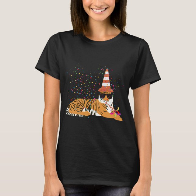 Camiseta Tiger Partying Animals Having A Party  (Anverso)