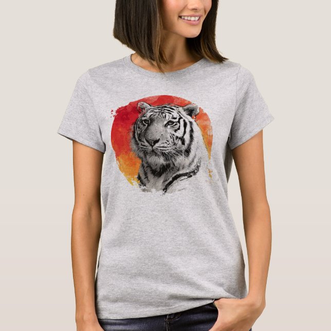 Camiseta Tiger symbol of courage.  T-Shirt (Anverso)
