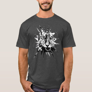 Camiseta Tiger Template Modern Elegant Charcoal Heather