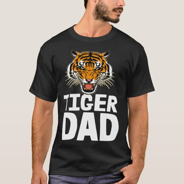 Camiseta Tigers Dad  Roaring Tiger Tees Men's Tiger Face (Anverso)