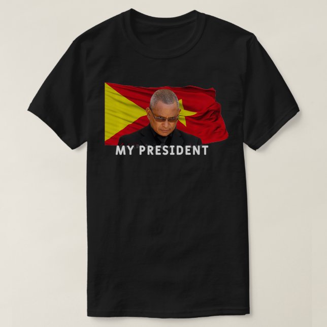 Camiseta Tigray mi presidente Debretsion Me encanta el rega (Diseño del anverso)
