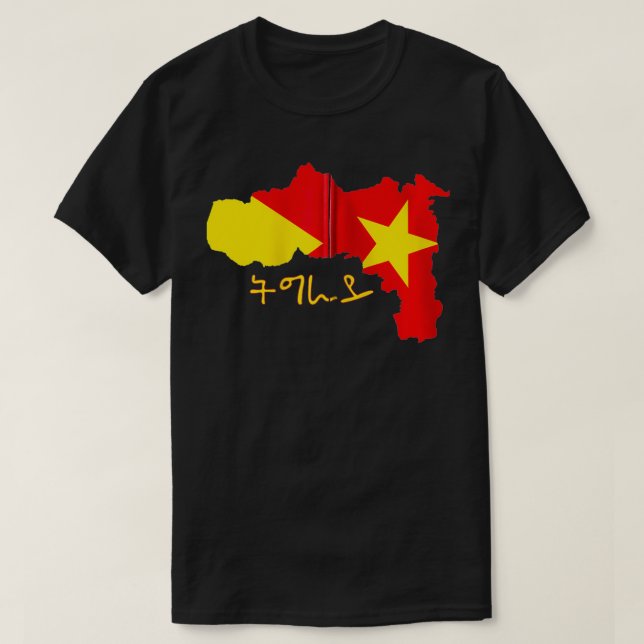 Camiseta Tigray Region Map Tigray inside me Tigray Flag Zip (Diseño del anverso)