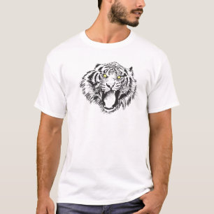 Camiseta Tigre adulto en negro con ojos amarillos