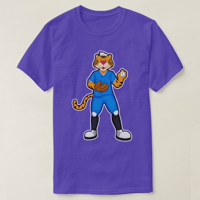 Camiseta Tigre al béisbol con gorra de guante de béisbol (Diseño del anverso)