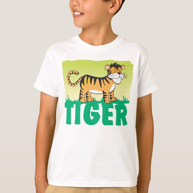 Camiseta Tigre amistoso del niño (Anverso)