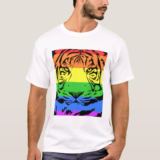 Camiseta Tigre arcoiris (Anverso)