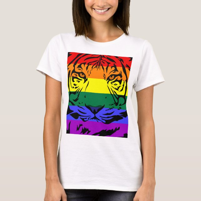 Camiseta Tigre arcoiris (Anverso)