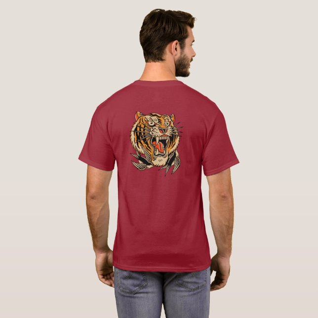 Camiseta Tigre Ascendente (Reverso completo)