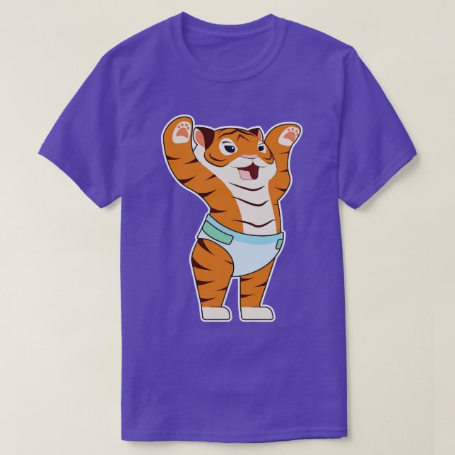 Camiseta Tigre bebé con calzoncillos (Diseño del anverso)