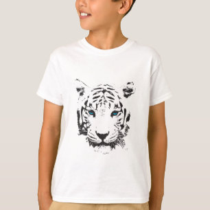 Camiseta Tigre blanco con ojos azules