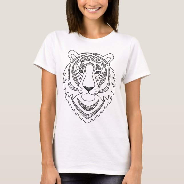 Camiseta Tigre blanco inspirado (Anverso)