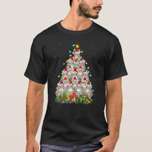 Camiseta Tigre Blanco Navidad Santa Tigre Blanco Árbol de N