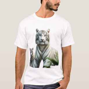 Camiseta Tigre blanco real.