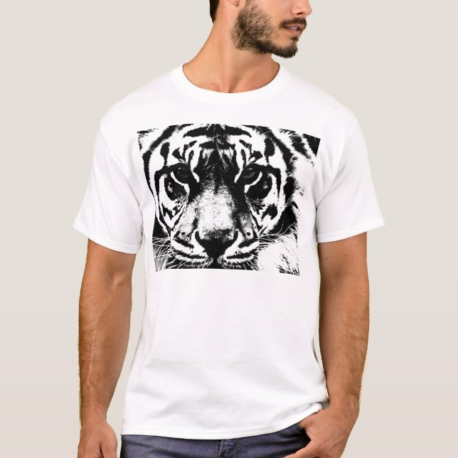 Camiseta Tigre blanco y negro (Anverso)