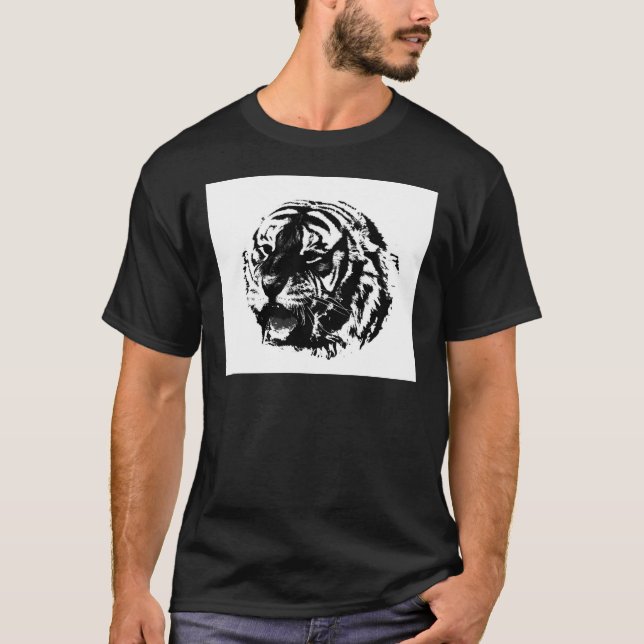 Camiseta Tigre blanco y negro (Anverso)