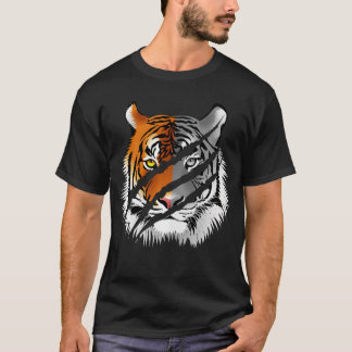 Camiseta Tigre blanco y negro de Año Nuevo chino