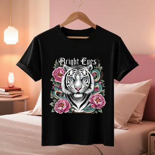 Camiseta tigre brillante para los ojos - Arte flor