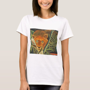 Camiseta Tigre Buscando Desde La Tubería Por Henri Rousseau