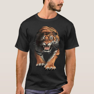 Camiseta tigre caminando para ojos de tigres Animal Vida Si
