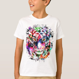 Camiseta Tigre   Camisa de tigre colorida